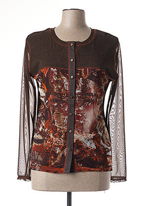 Vestă cu mâneci lungi maro MERI & ESCA femeie