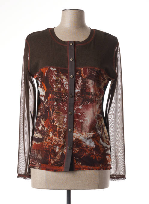 Vestă cu mâneci lungi maro MERI & ESCA femeie