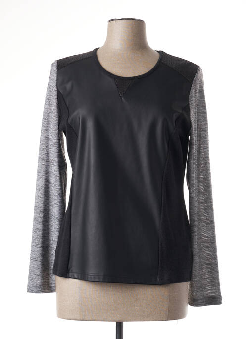 Tricou croială cambrată mâneci lungi negru MERI & ESCA femme