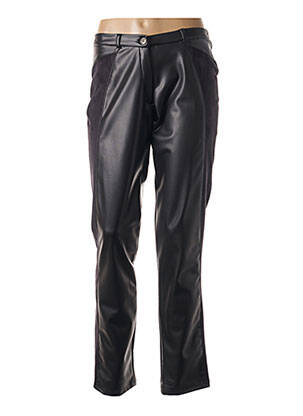 Pantalon drept închidere cu fermoar sub clapetă cu nasturi mărime normală negru MERI & ESCA femeie