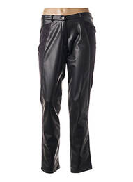 Pantalon drept închidere cu fermoar sub clapetă cu nasturi mărime normală negru MERI & ESCA femme