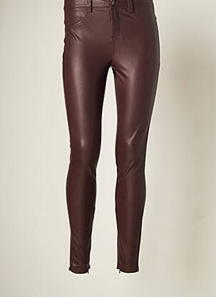 Pantalon slim talie joasă talie joasă maro ONLY femeie