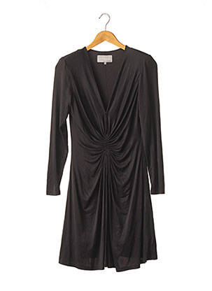 Rochie midi croială fluidă mâneci lungi negru LES PETITES... femeie