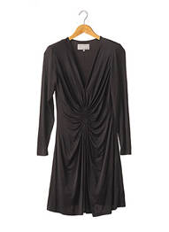 Rochie midi croială fluidă mâneci lungi negru LES PETITES... femme