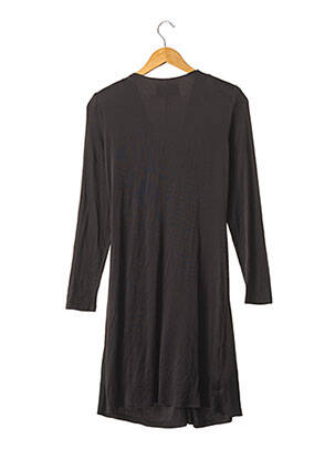 Rochie midi croială fluidă mâneci lungi negru LES PETITES... femeie