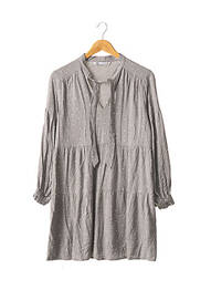 Rochie scurtă croială evazată mâneci lungi gri ZARA femeie