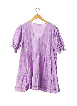 Rochie scurtă mâneci scurte mâneci scurte violet OPULLENCE femeie