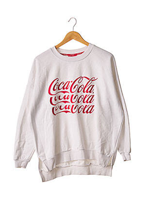 Hanorac broderie mâneci lungi alb COCA-COLA femeie