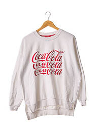 Hanorac  mâneci lungi alb COCA-COLA femme