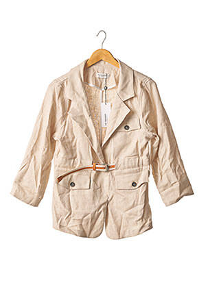 Jachete casual guler tip costum bej LILI SIDONIO femeie