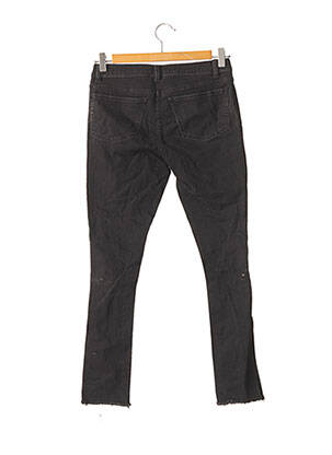 Pantalon drept închidere cu fermoar sub clapetă cu nasturi mărime normală negru DENIM CO femeie
