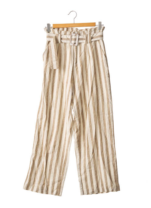 Pantalon drept bej STRADIVARIUS femeie