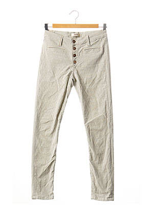 Pantalon slim talie elastică talie înaltă alb ISLOW femme