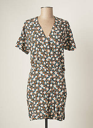 Rochie midi imprimeu floral mâneci scurte albastru I.CODE (By IKKS) femeie