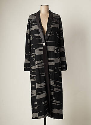 Palton lung negru CATY LESCA femeie