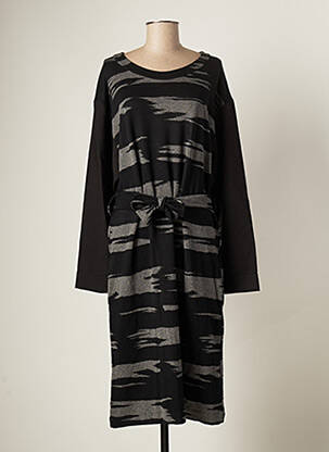 Rochie midi mâneci lungi mâneci lungi negru CATY LESCA femeie