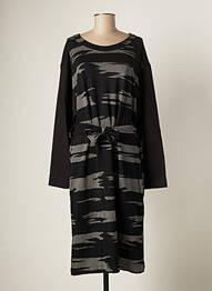 Rochie midi mâneci lungi mâneci lungi negru CATY LESCA femme