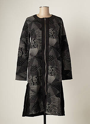 Palton lung gri BATISTAME femeie