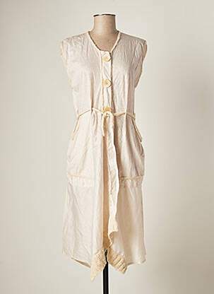 Palton lung bej BATISTAME femeie