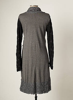 Rochie midi mâneci lungi mâneci lungi gri CATY LESCA femeie