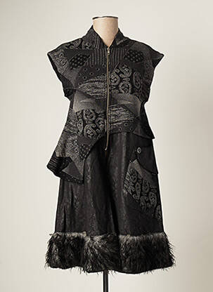 Palton lung gri BATISTAME femeie