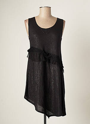 Tunică fără mâneci negru CATY LESCA femeie