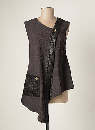 Vestă fără mâneci gri BATISTAME femeie