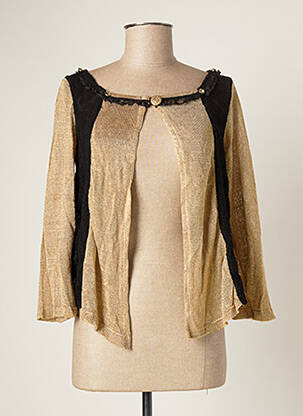 Vestă cu mâneci lungi bej CATY LESCA femeie