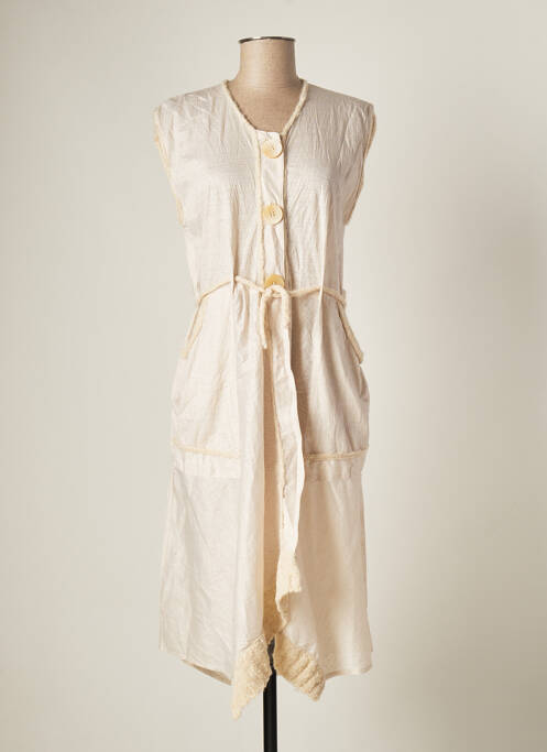 Palton lung bej BATISTAME femeie