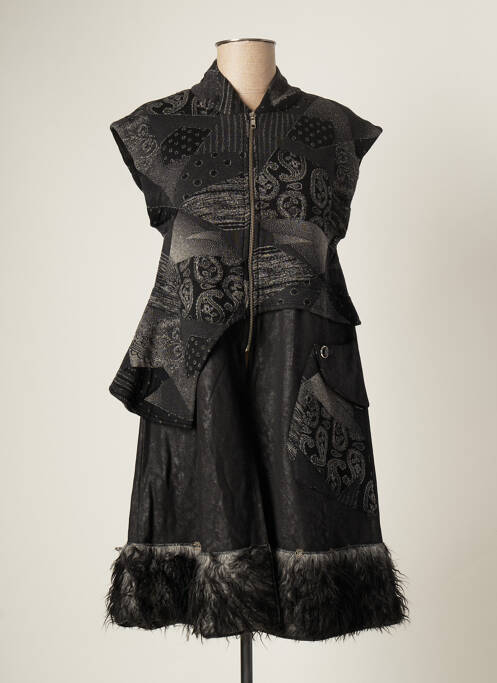 Palton lung gri BATISTAME femeie