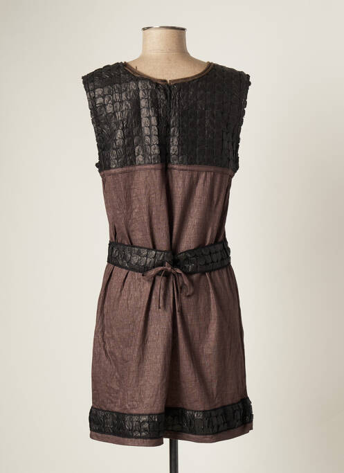 Rochie scurtă maro BATISTAME femeie