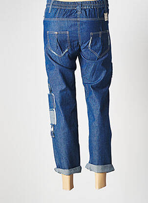 Pantalon 7/8 talie elastică mărime normală albastru CATY LESCA femeie