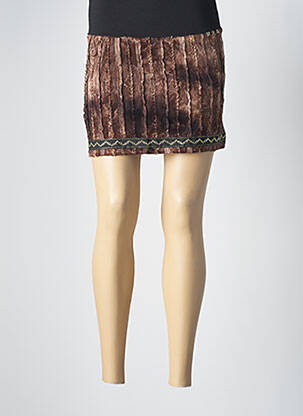 Fustă scurtă maro CATY LESCA femeie