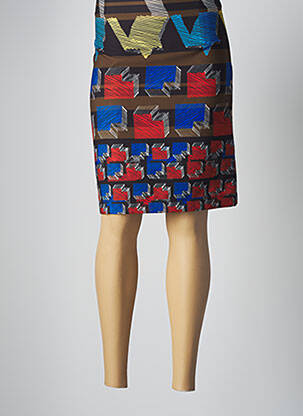 Fustă midi negru LO! LES FILLES femeie