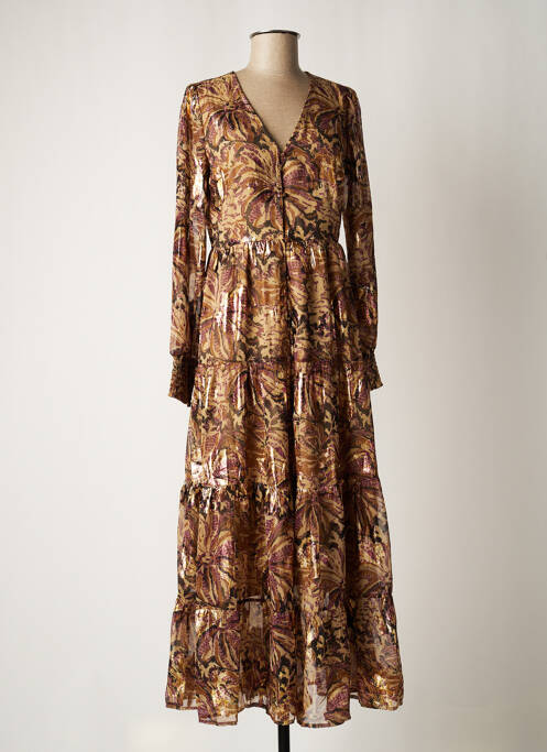 Rochie lungă maro OBJECT femeie