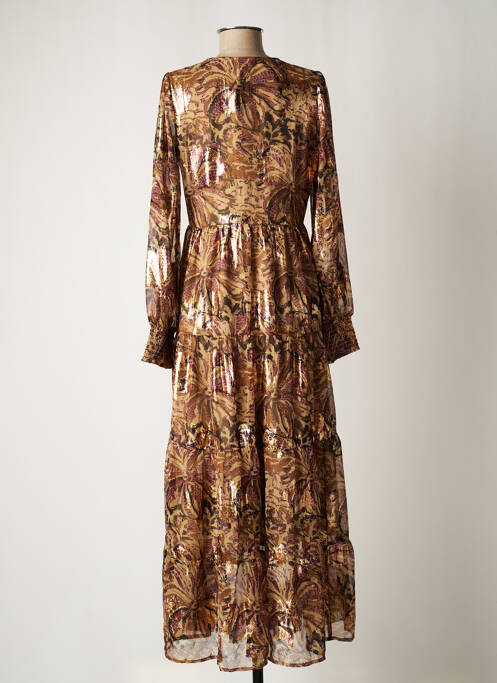 Rochie lungă maro OBJECT femeie