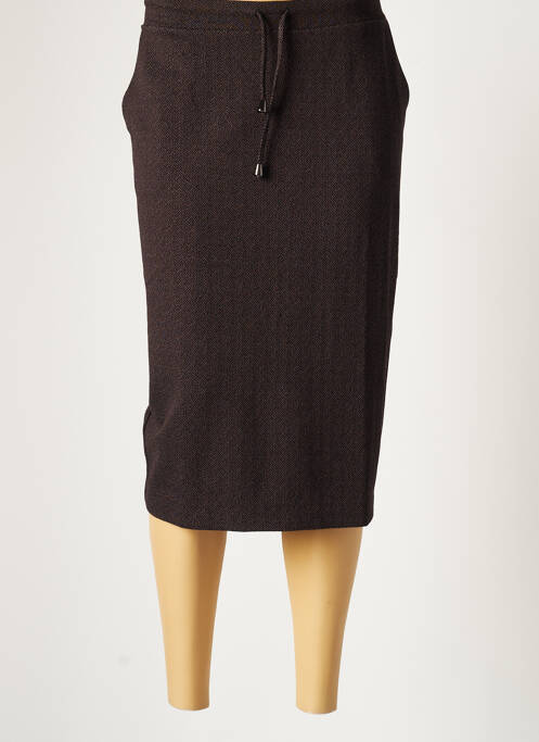 Fustă midi maro KYRA femeie