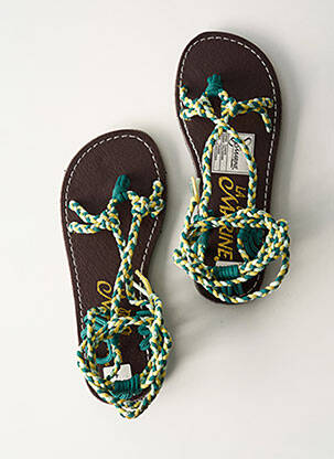 Șlapi verde LA MARINE fată