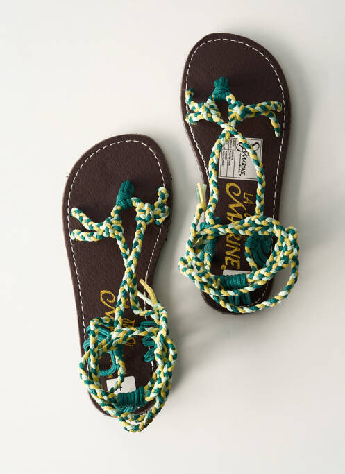 Șlapi verde LA MARINE fată