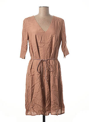 Rochie scurtă mâneci scurte mâneci scurte maro CREAM femeie