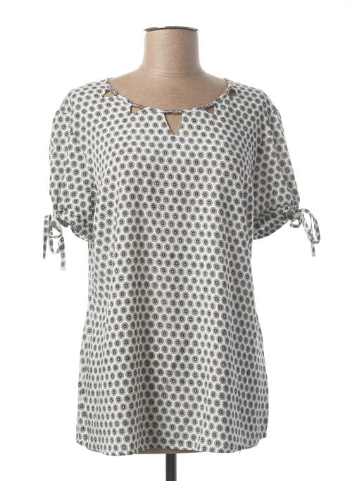 Top imprimeu fantezie mâneci scurte negru FELINO femme