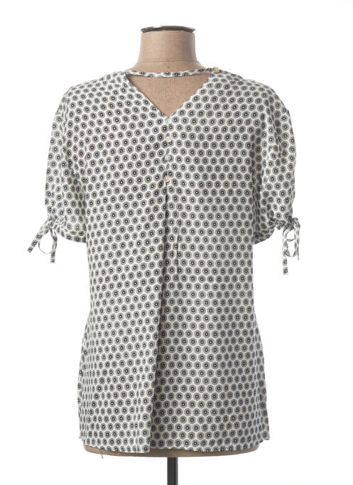 Top imprimeu fantezie mâneci scurte negru FELINO femme