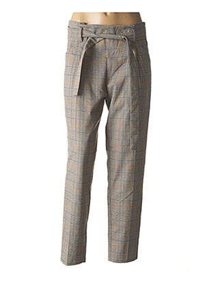 Pantalon drept gri F.A.M. femeie