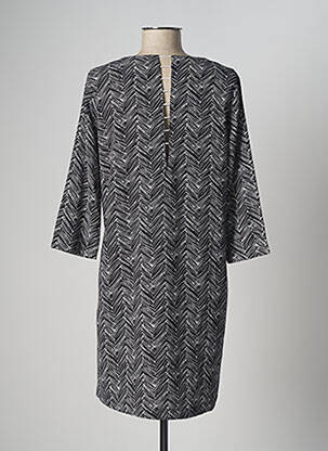 Rochie midi mâneci 3/4 mâneci 3/4 negru SUNCOO femme