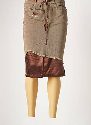 Fustă midi maro RESPIRE femeie