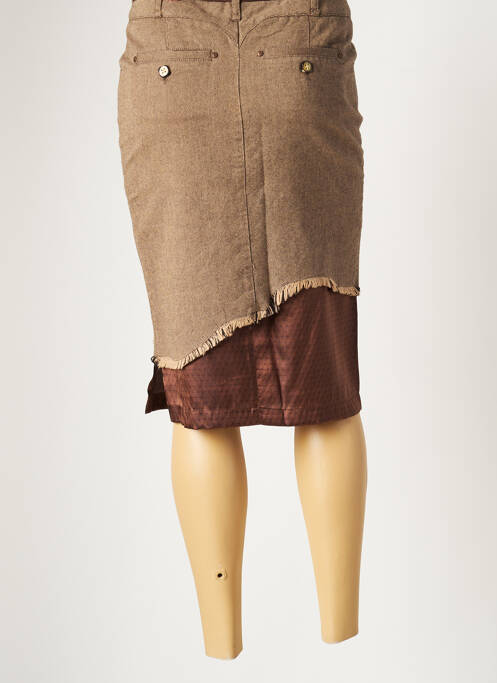 Fustă midi maro RESPIRE femeie