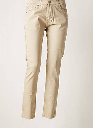 Pantalon drept elasticitate mărime normală bej KALISSON femme