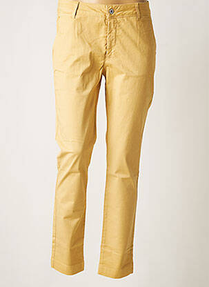Pantalon chino galben LAUREN VIDAL femeie