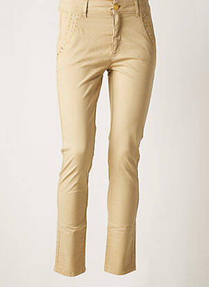 Pantalon chino bej LAUREN VIDAL femeie