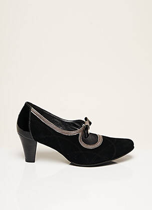 Pantofi cu toc toc pătrat toc de 7 la 9 cm negru OMBELLE femeie